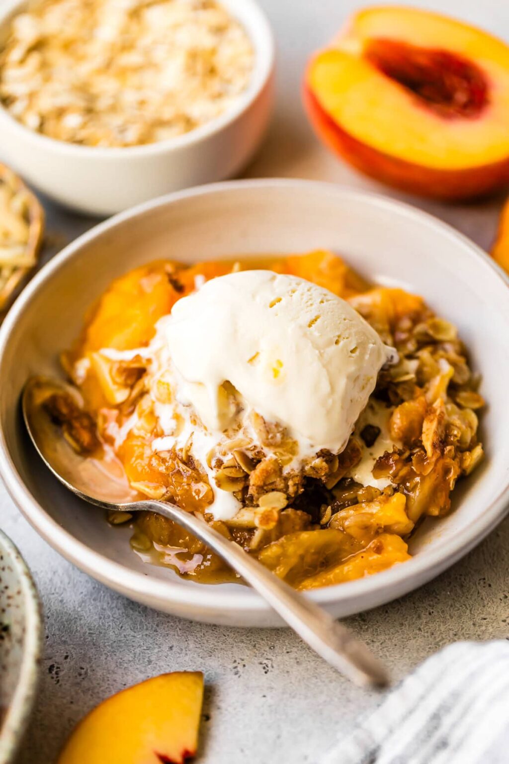 Peach Crisp (Healthy and Easy!)
