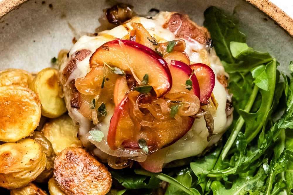 Turkey Burgers with Apples and Gruyère